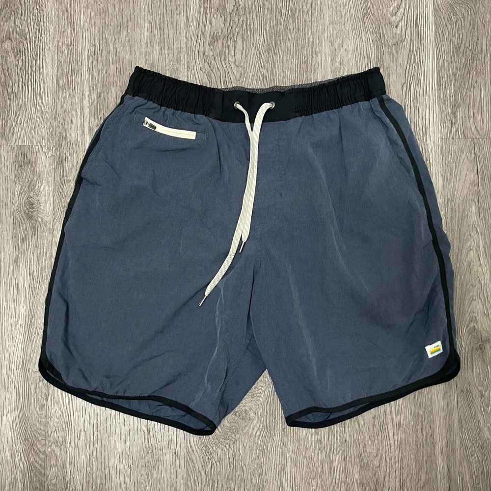 Vuori Banks Shorts Mens Medium Blue Grey Athletic Training Board Shorts V330